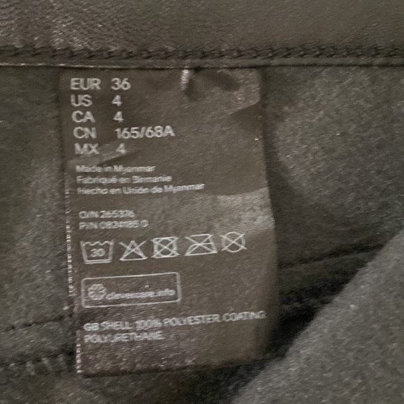 H&M black leather pants - Picture 3 of 3